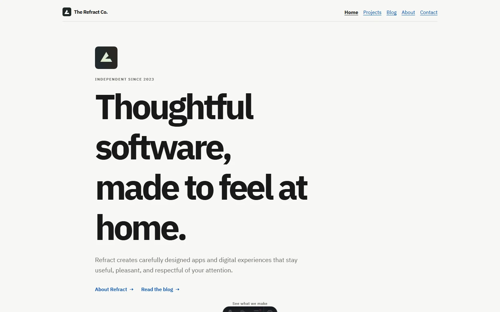 The Refract Co. homepage